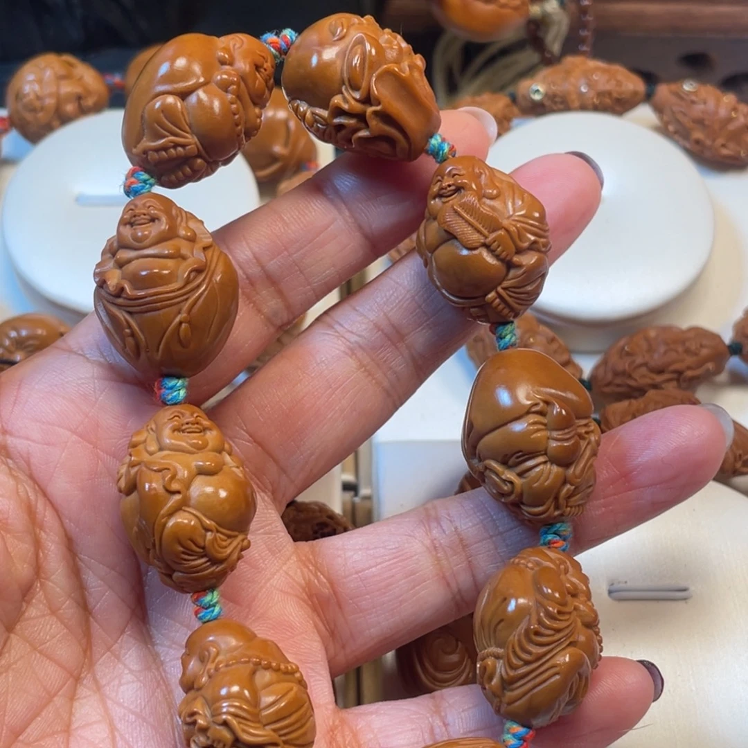 橄榄核手串/手链布袋弥勒橄榄核手串