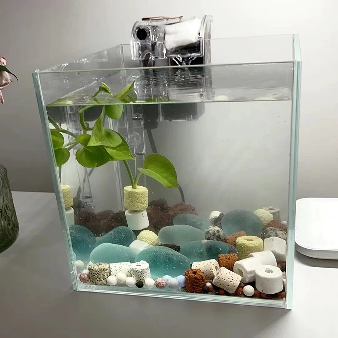 彩色底石腰果石海玻璃卵石水族箱鱼缸装饰造景底砂装饰铺面玻璃石