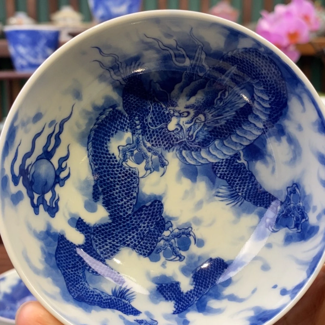手工陶瓷重工龙普洱杯