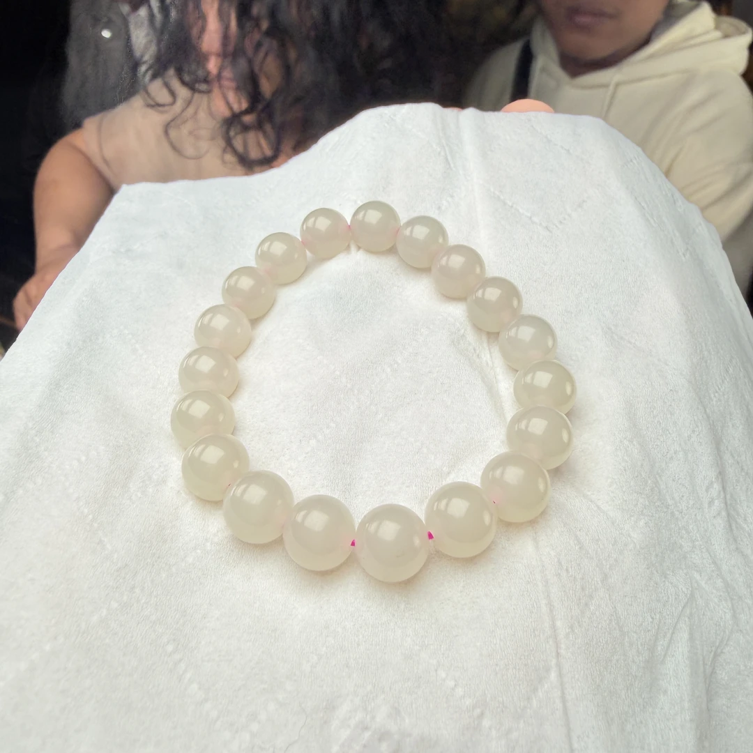 【玉经纶】210779/HQ125-和田玉手串-多样性发其一