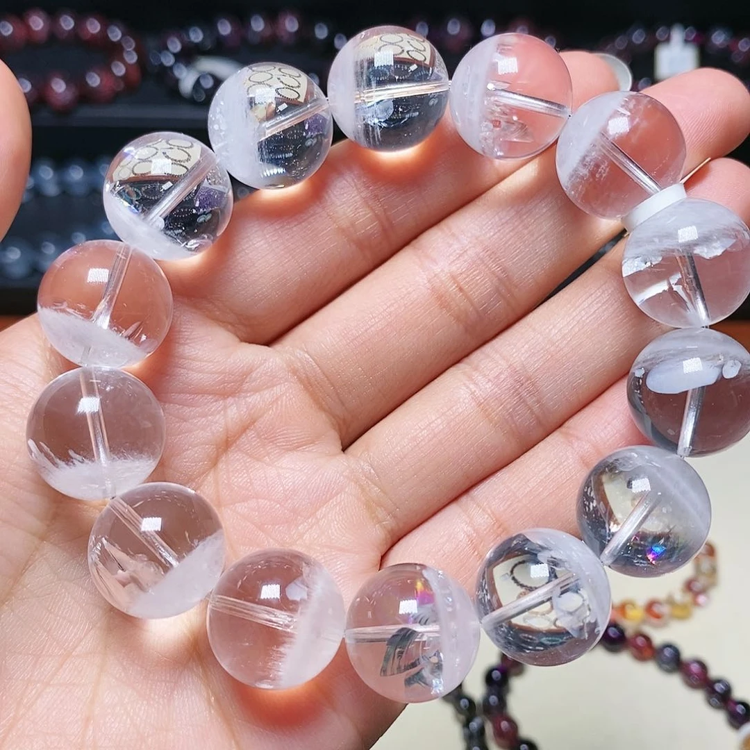 水晶手串未镶嵌白幽灵