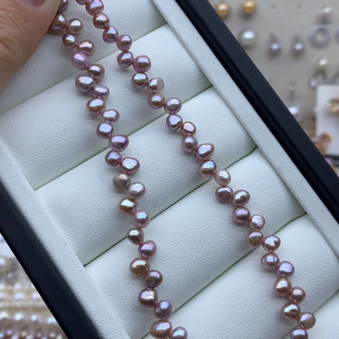 淡水珍珠项链银S925镶嵌诗*