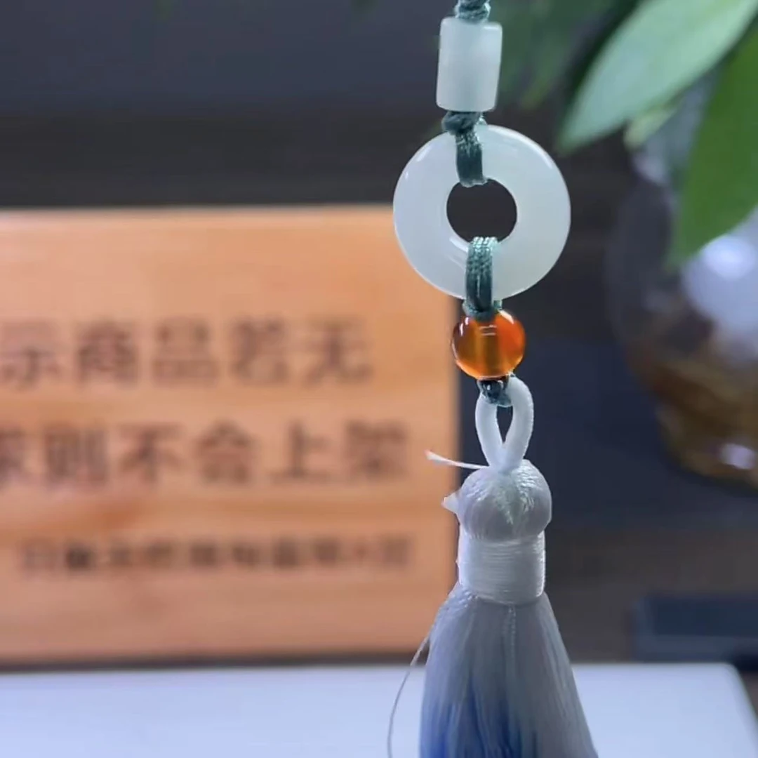 【玉璟轩优选】天然缅甸A货翡翠圈圈车挂多样性发1件