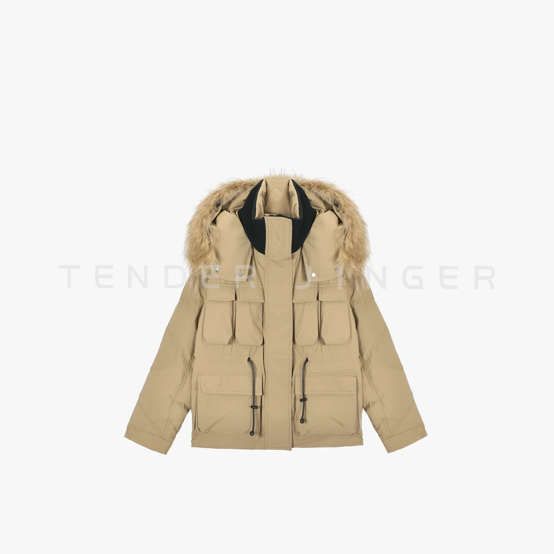 Tender Jinger｜线下专供 短款收腰连帽羽绒服外套T54YRK851Y