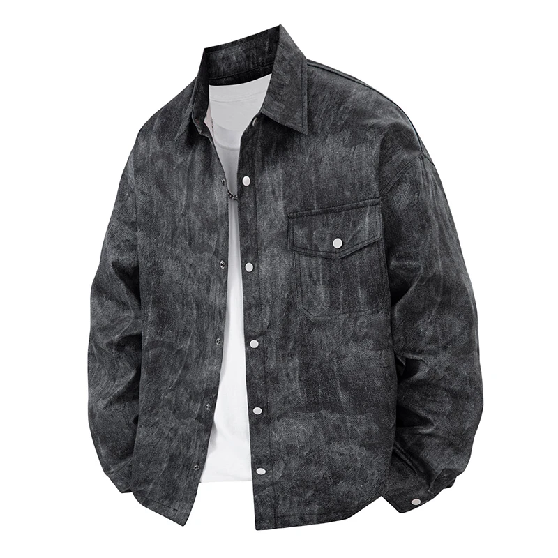 外套男士春秋2025新款夹克潮牌薄款上衣服青少年痞帅休闲工装褂子