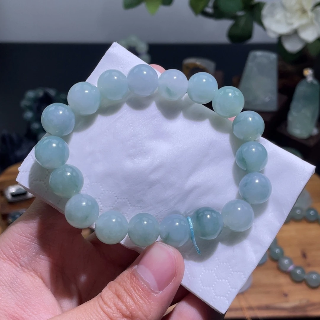 定制翡翠未镶嵌手串百万系列卡10