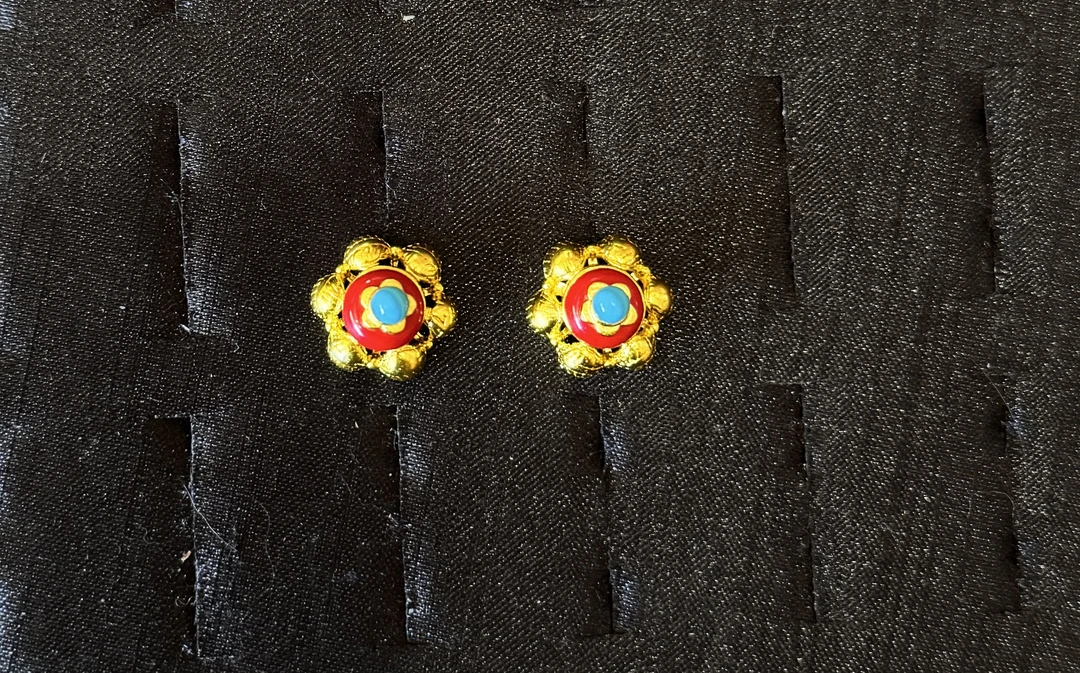 铜合金亚克力耳饰 央宗同款简约耳环