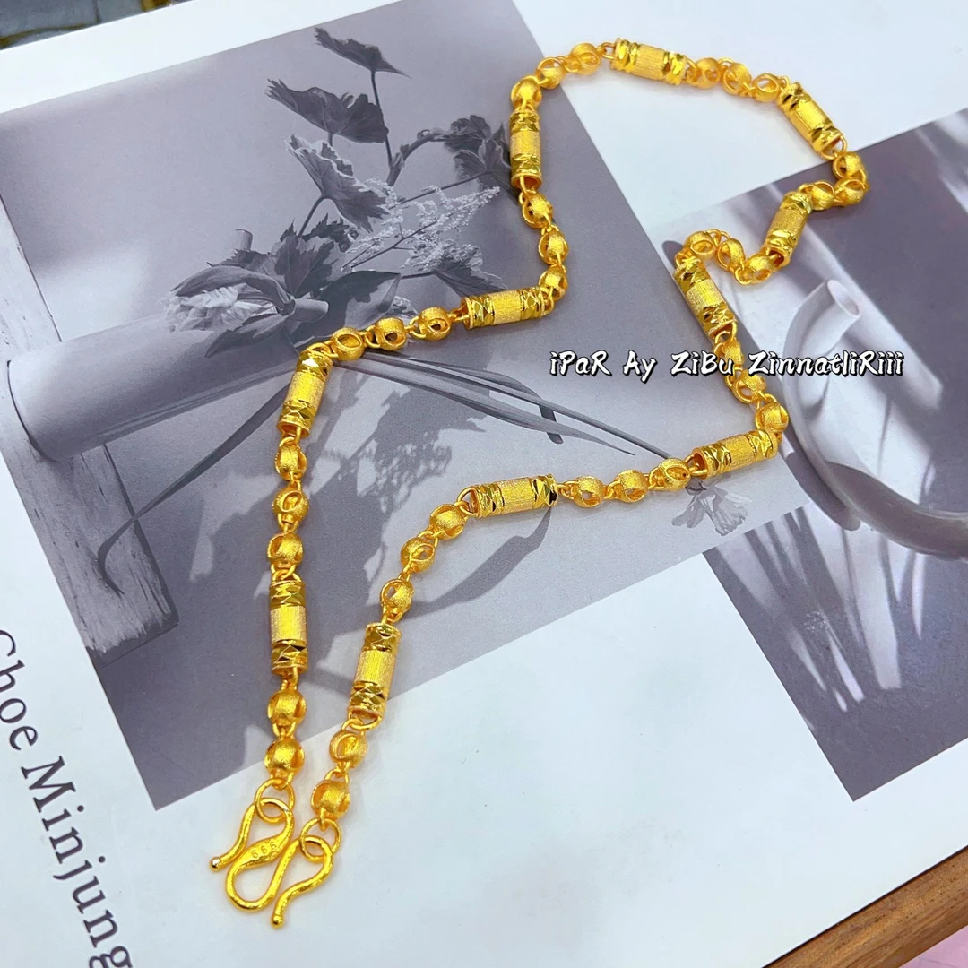 铜合金项链 伊帕尔阿依新款时尚单独项链..精美素款黄色金色金色.