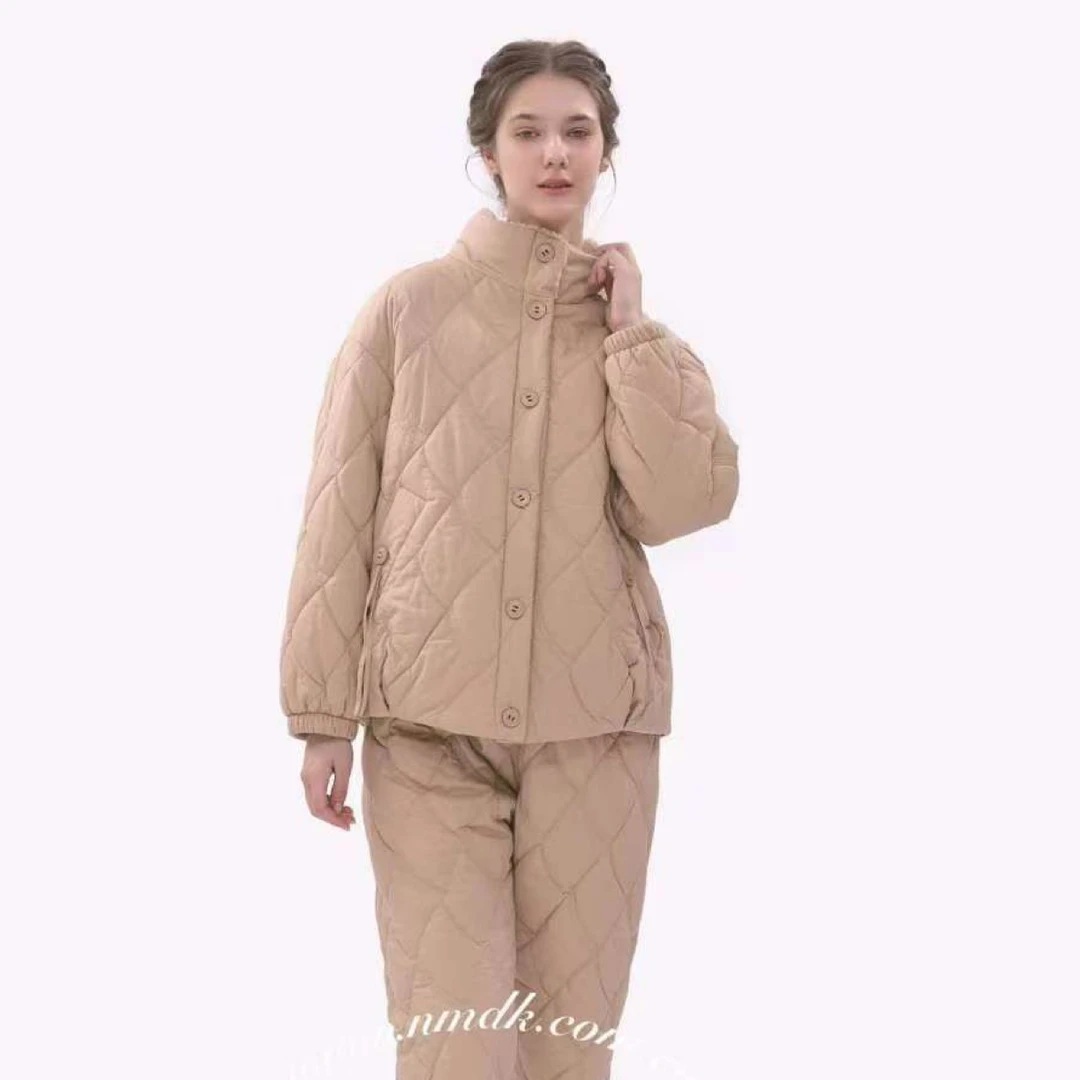 【诺曼蒂克】梭织棉立领可外穿家居服轻薄保暖不臃肿247039