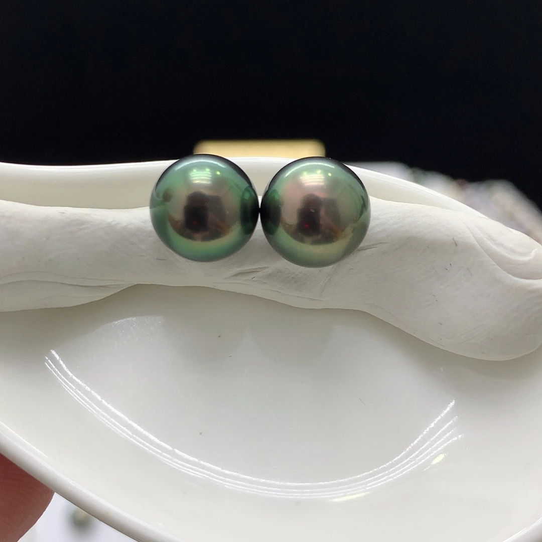 未镶嵌裸珠定制海水珍珠苍蝇绿10 10.2mm