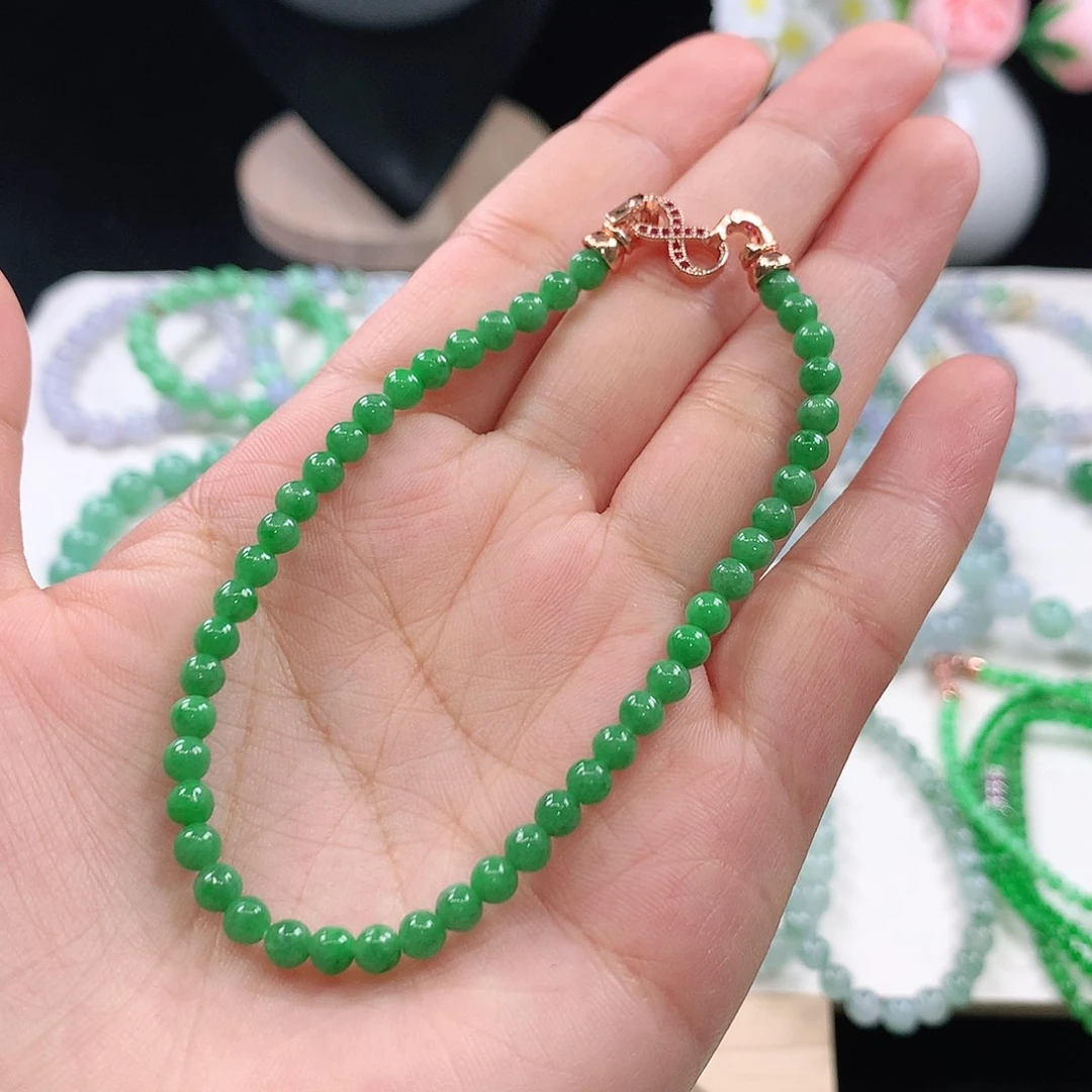 翡翠未镶嵌手链4.1mm