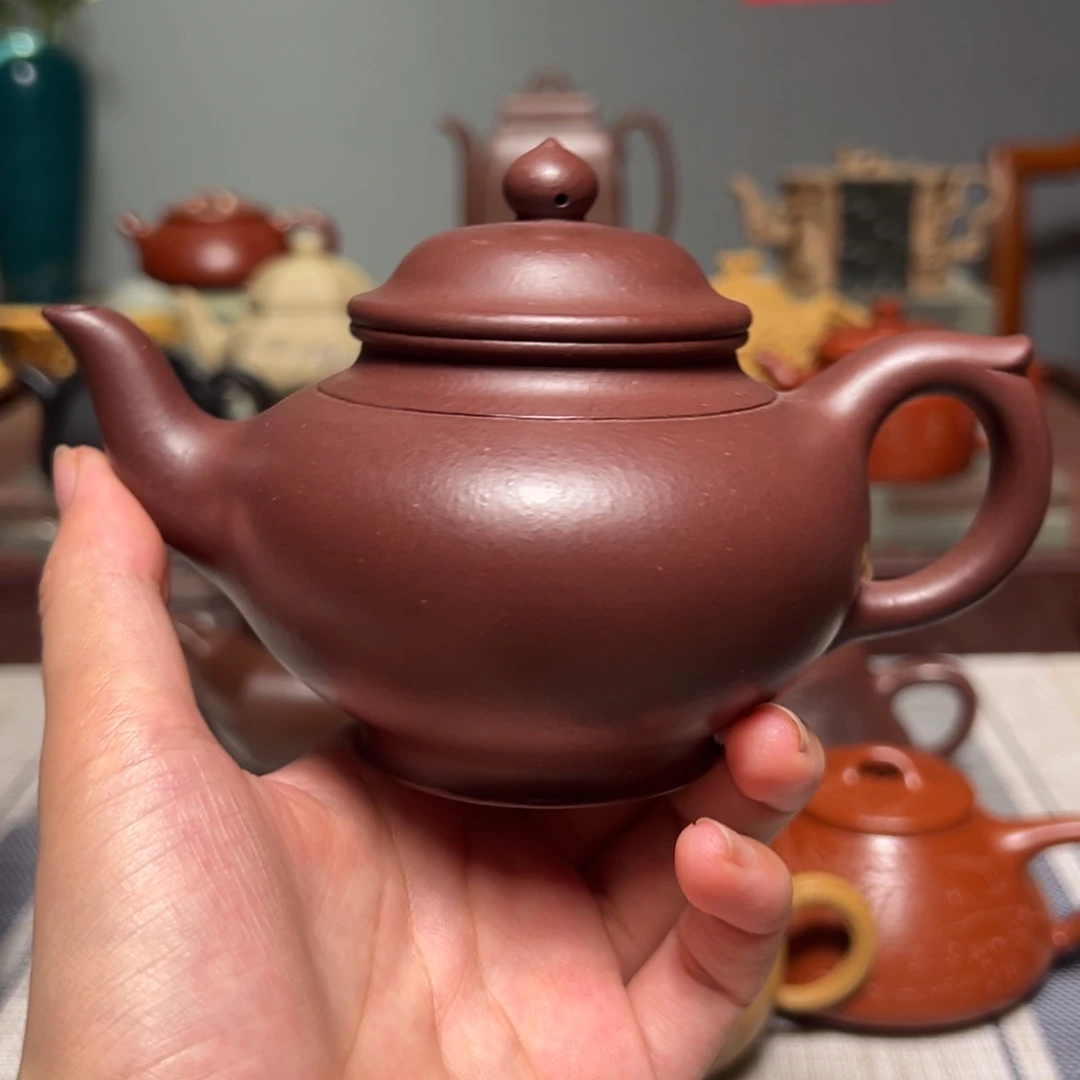 茶壶紫砂全手工福利款笑樱壶老紫泥240cc