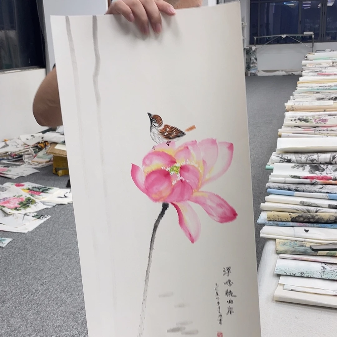 国画纯手工制作的
