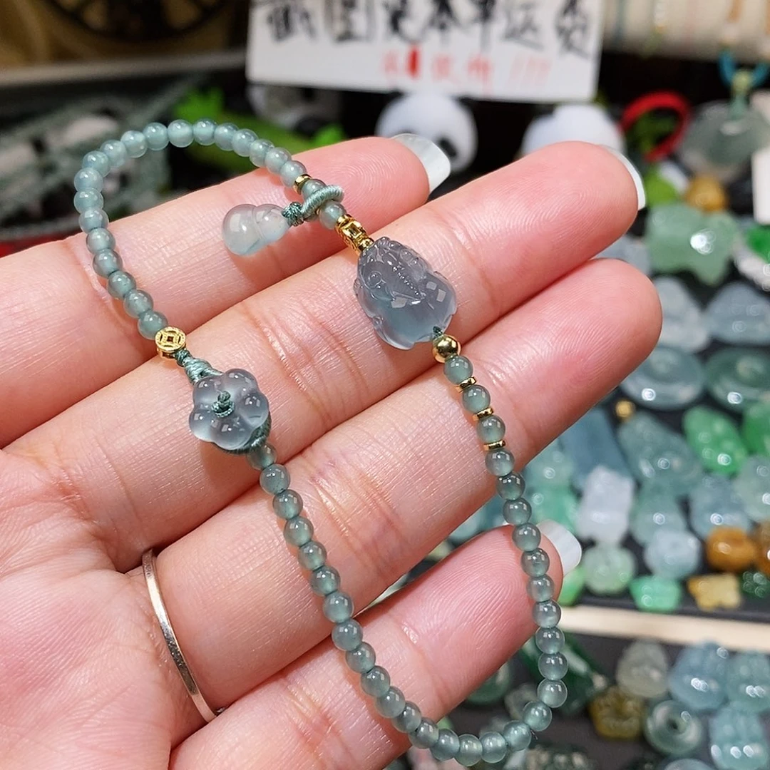 翡翠未镶嵌颈饰貔貅葫芦手链18