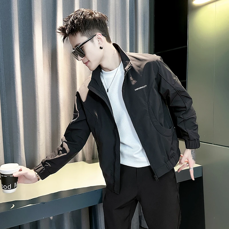 春季男士潮流帅气休闲外套2025新款痞帅设计师男装高级感夹克上衣