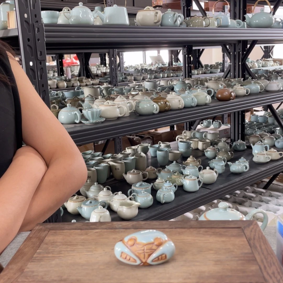 汝意堂天青实心小螃蟹