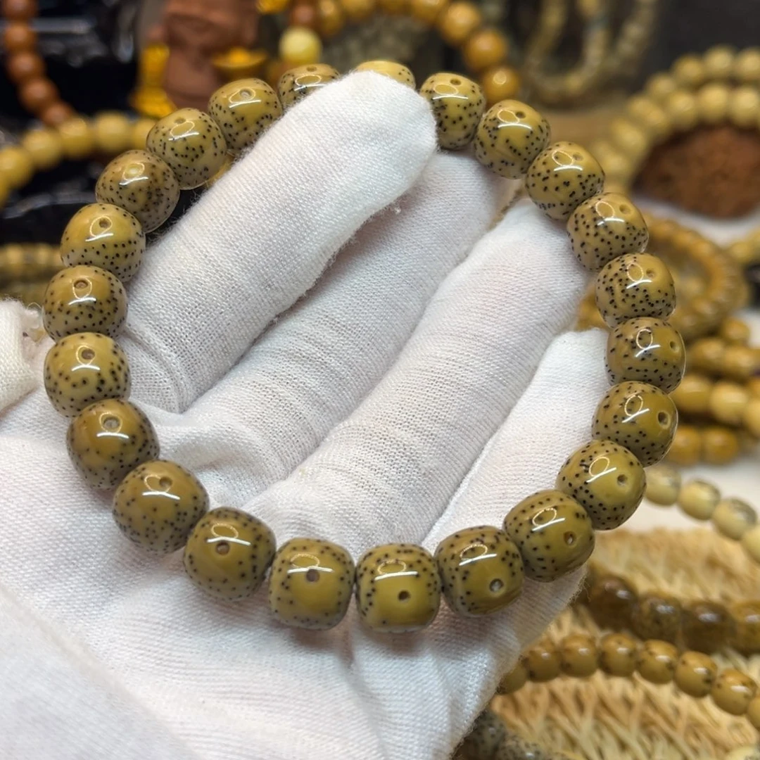 手串星月菩提原生态石玉料大眼睛
