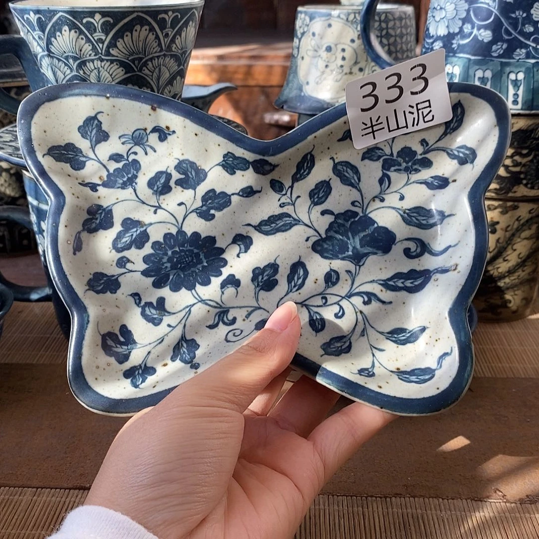 手工手绘青花高温陶瓷