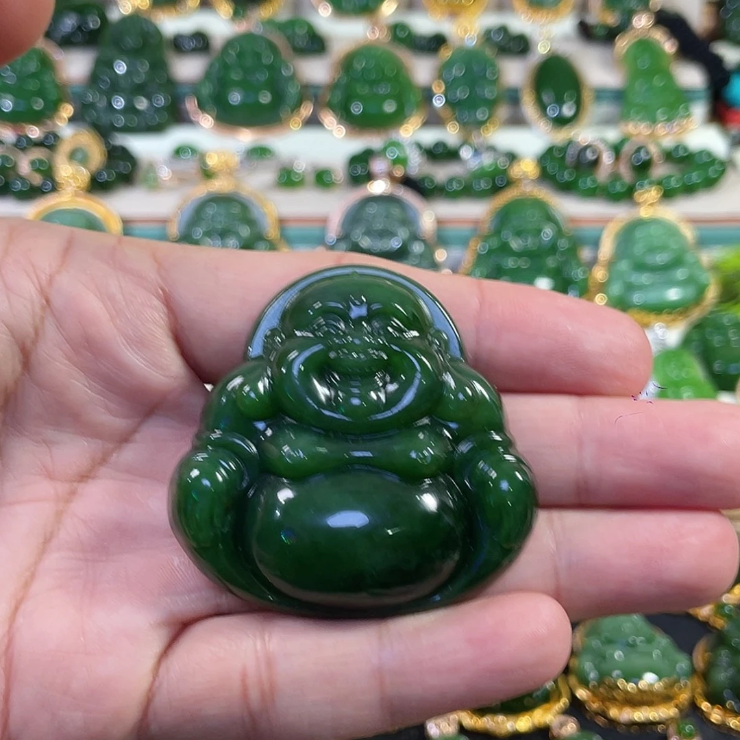 和田玉（碧玉）未镶嵌颈饰50mm