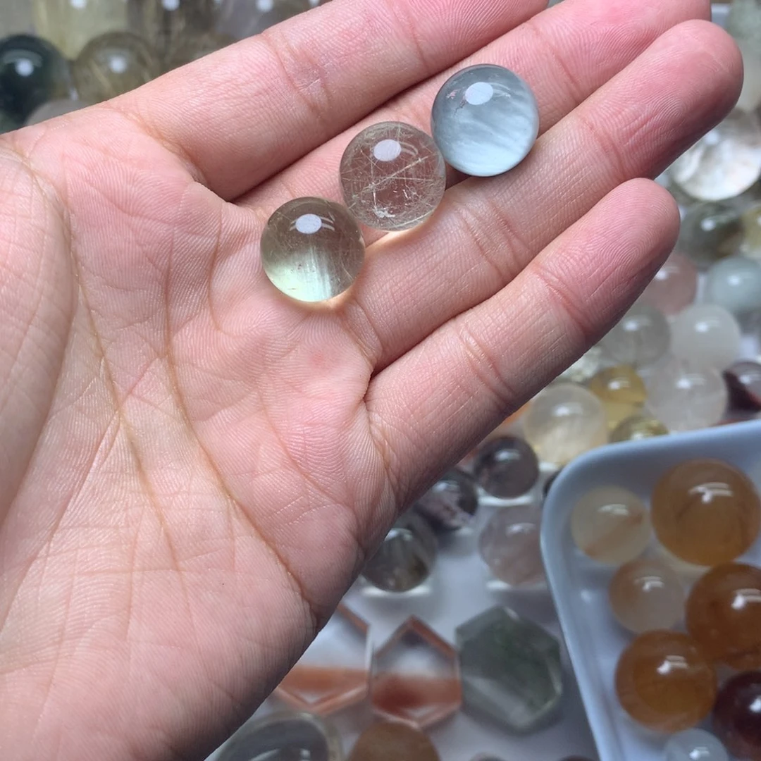 水晶珠宝半成品未镶嵌H****）兔毛球