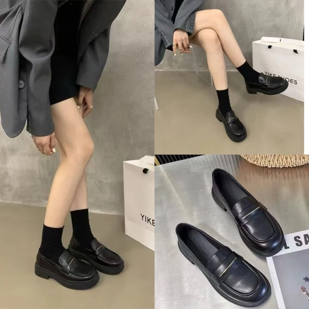 薇莎8017【乐福鞋】百搭英伦风百搭平底鞋