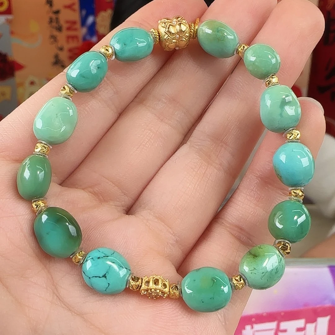 绿松石银S925镀金镶嵌珠宝奇石