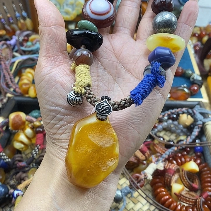 蜜蜡未镶嵌项链项链