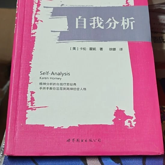 自我分析，卡伦霍尼软精装，微瑕接勿拍