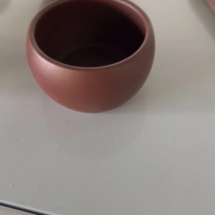 茶宠紫砂紫泥小杯子两只