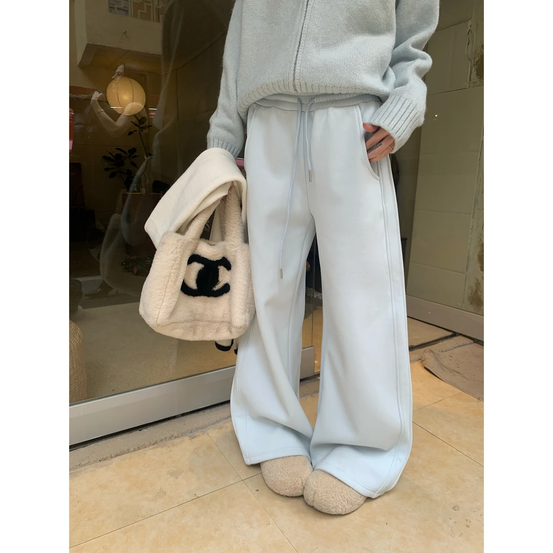 宋正恩11/18 10:00AM上新【慵懒浅蓝抽绳阔腿休闲裤】AA27217