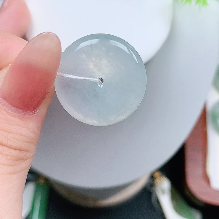 翡翠未镶嵌颈饰平安23.6-4.6