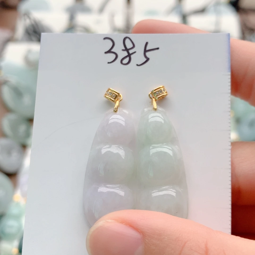 翡翠银S925镀金镶嵌颈饰吊坠
