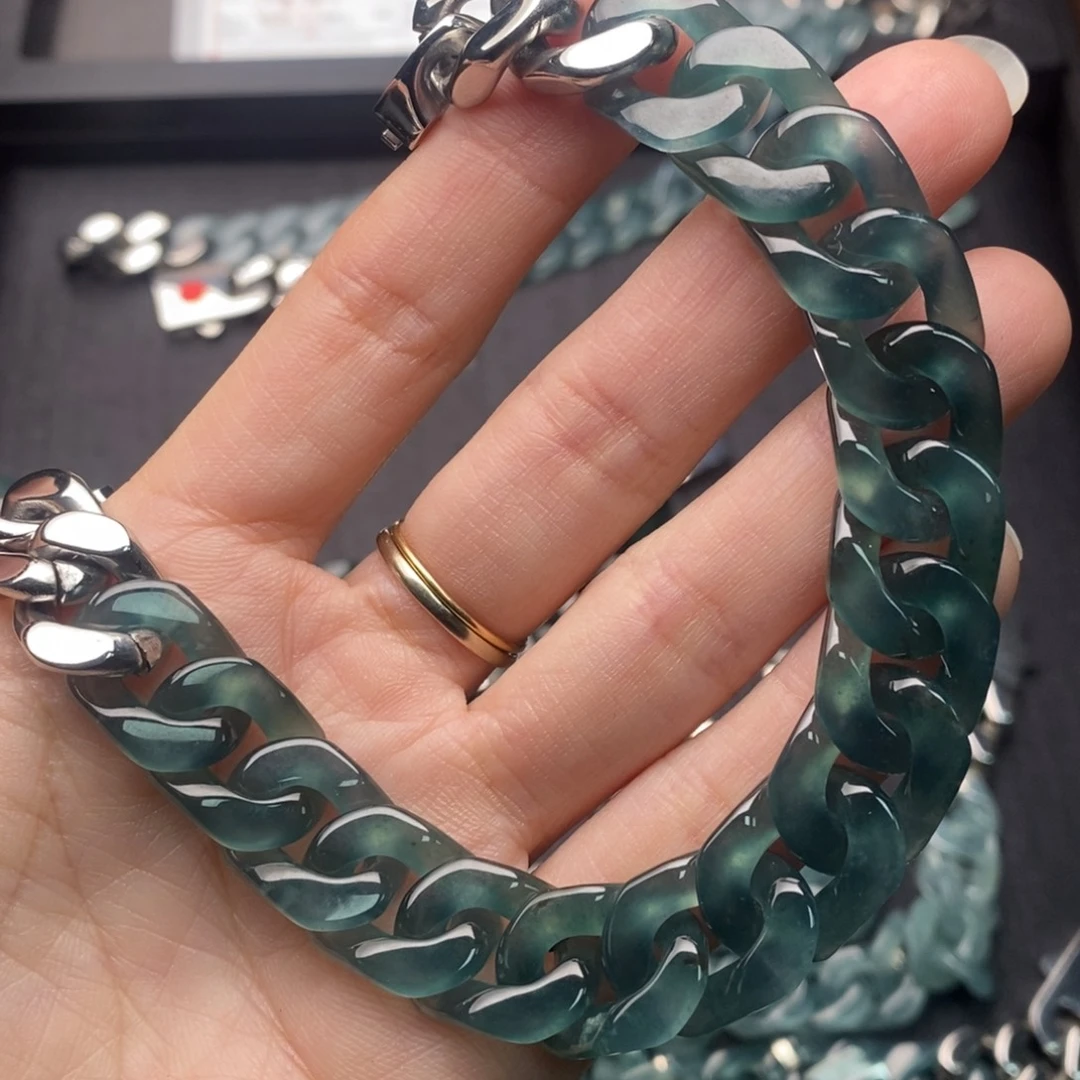 四***8翡翠未镶嵌手链手链10004