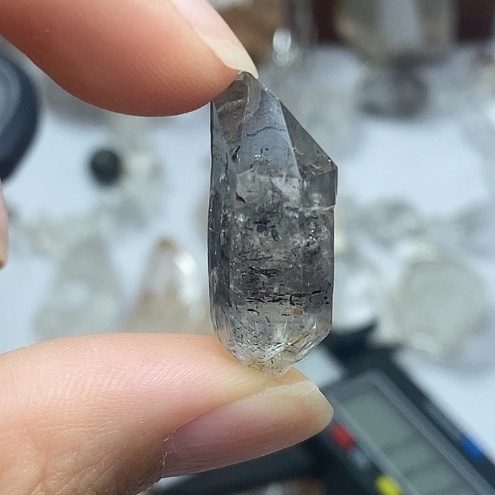 颈饰未镶嵌水晶双尖散墨