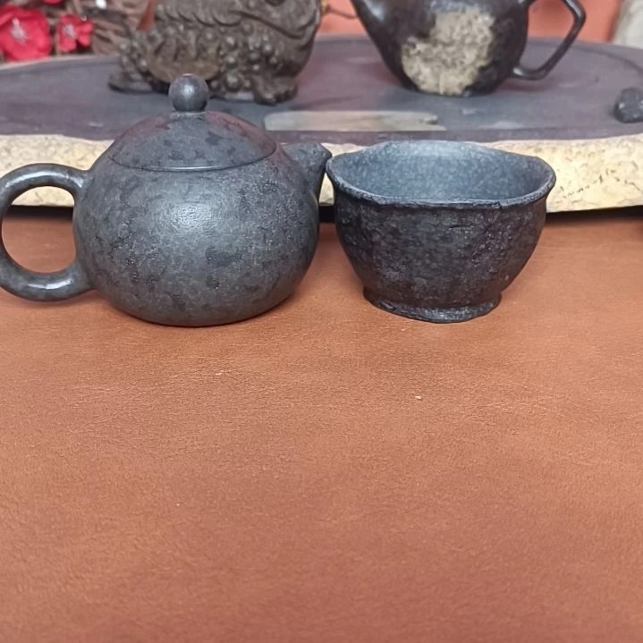 天***情手工雕刻透光西施加荷叶杯