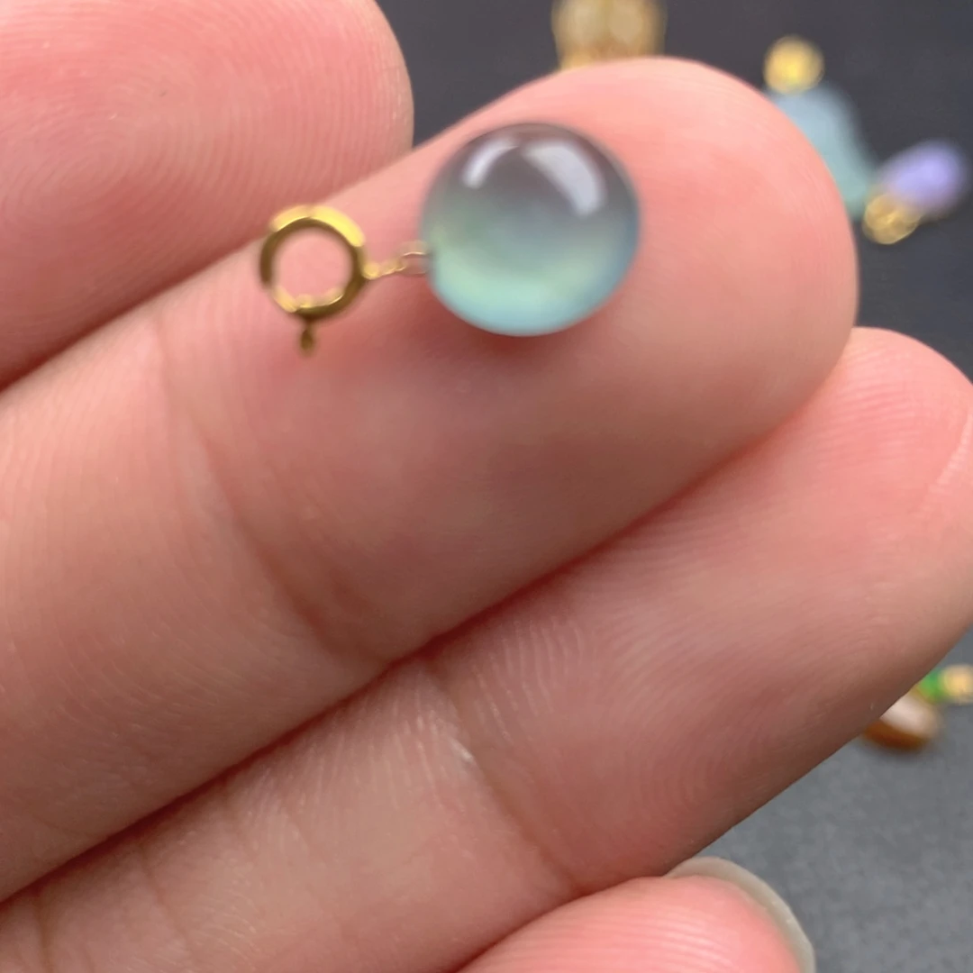 【闪购商品】颈饰18K金镶嵌翡翠翡翠