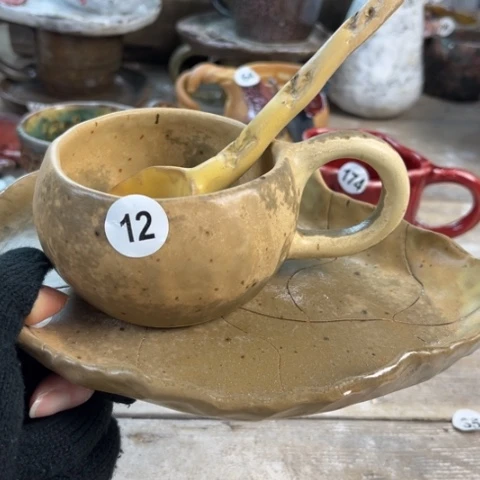 盘熠樹日式手捏餐具茶具