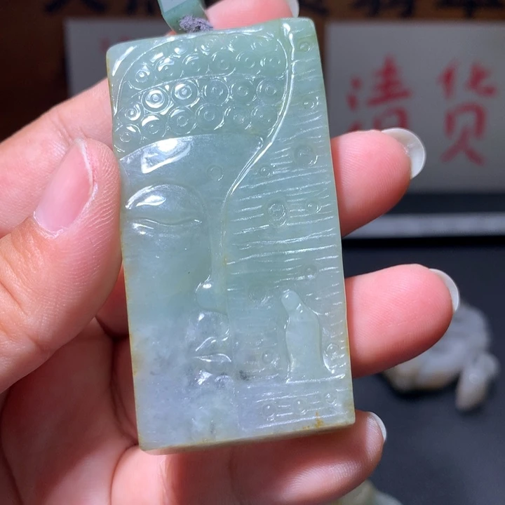 翡翠未镶嵌颈饰保真天然A货翡翠