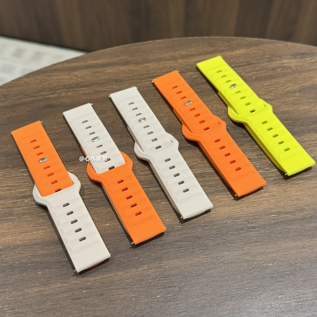 适用华为Watch5/GT65Pro点纹硅胶表带多巴胺拼色肤感轻盈/3/4运动