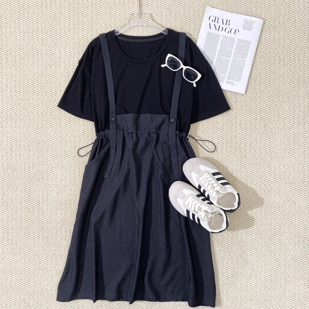 小韩日记【青春洋溢】连衣裙显瘦时尚休闲夏季纯色韩版简约222402