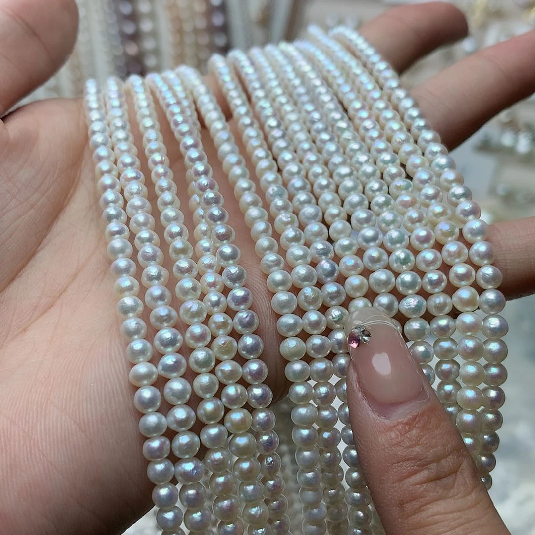 淡水珍珠3-4未镶嵌x14项链