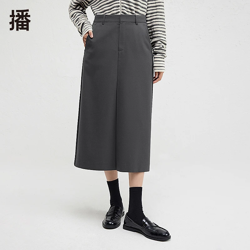 【达人专属现货】播两侧下摆凸骨绣工艺半裙BDR4BD3446