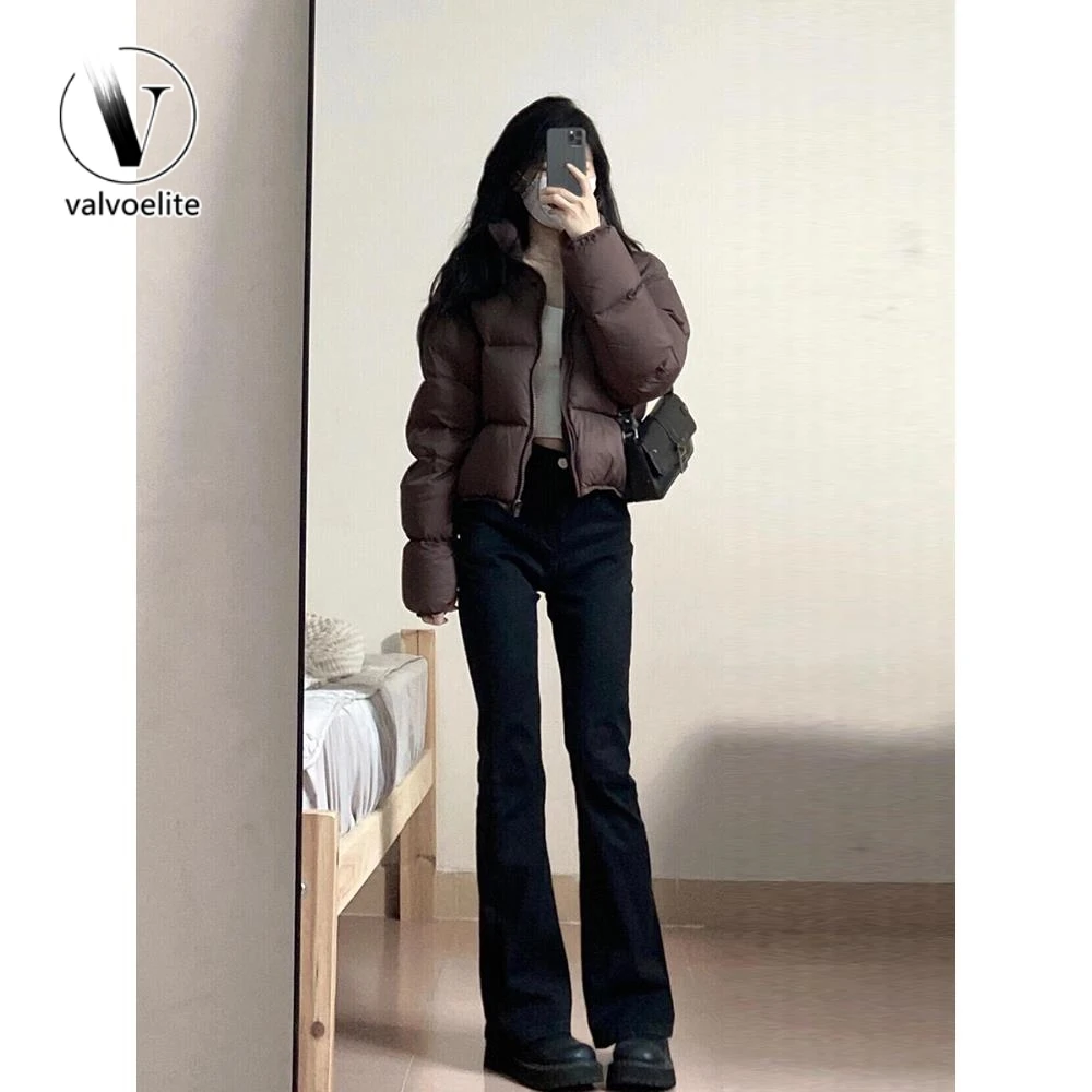 VALVOELITE短款羽绒服女冬季小个子2024年新款加厚时尚面包服外套