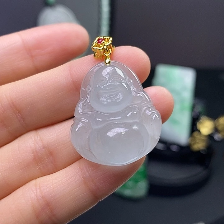 翡翠未镶嵌吊坠(赠链)