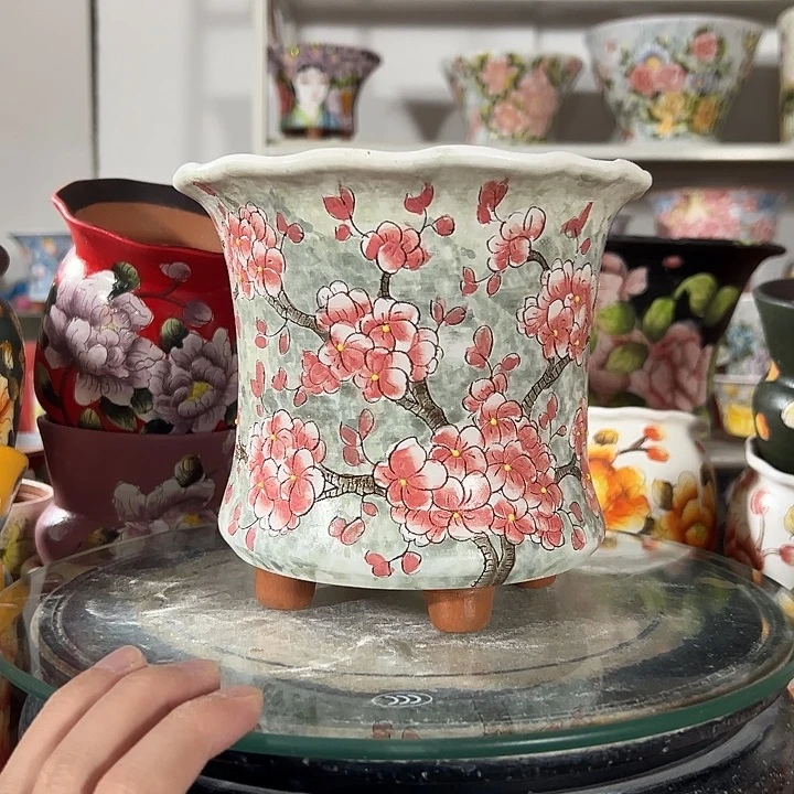 满38包邮景德镇幸运花盆