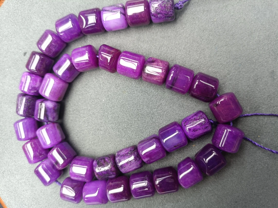 B220号-紫色桶珠10mm半成品链子