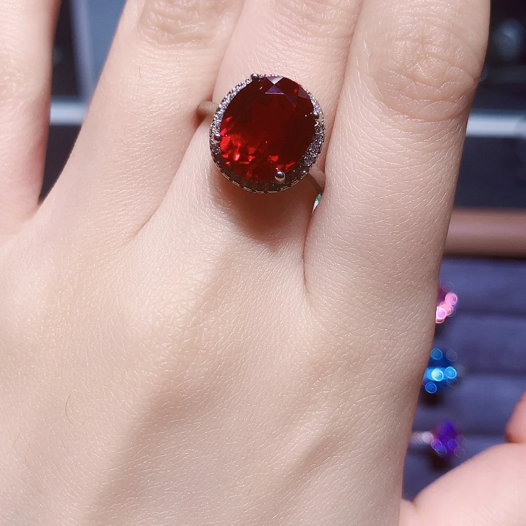 925银红色时尚戒指