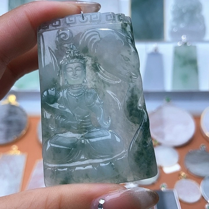 翡翠未镶嵌吊坠(不含链)