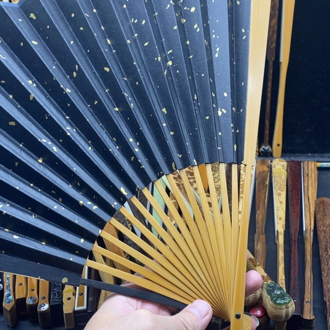 合青平肩直方折扇
