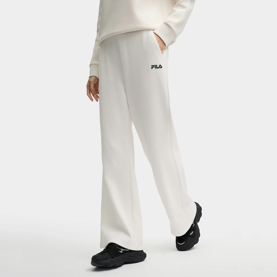 【糯米裤】斐乐女装初春新款直筒针织长裤 F11W518605F